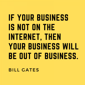 Quote about Importance of Business Web Presence by Bill Gates